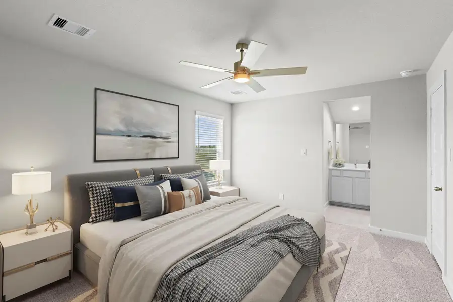 Furnished interior view inside a new home in Briarwood Crossing, Rosenberg (Image 6). Furnished interior view inside a new home in Briarwood Crossing, Rosenberg (Image 6).