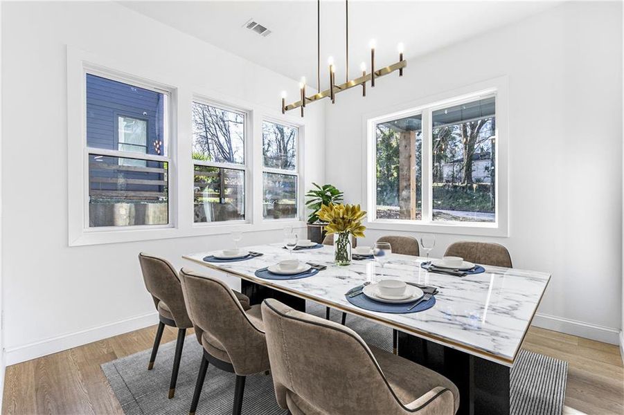 Furnished interior view inside a new home in , Atlanta (Image 5). Furnished interior view inside a new home in , Atlanta (Image 5).