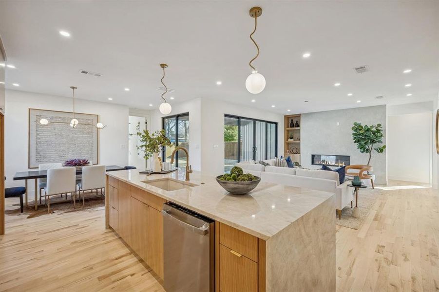 Furnished interior view inside a new home in , Dallas (Image 18).