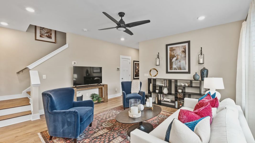 Representative furnished interior of a home built from the Corner Litchfield by DRB Homes in Clayton Crossing, Arden (Image 16). Representative furnished interior of a home built from the Corner Litchfield by DRB Homes in Clayton Crossing, Arden (Image 16).