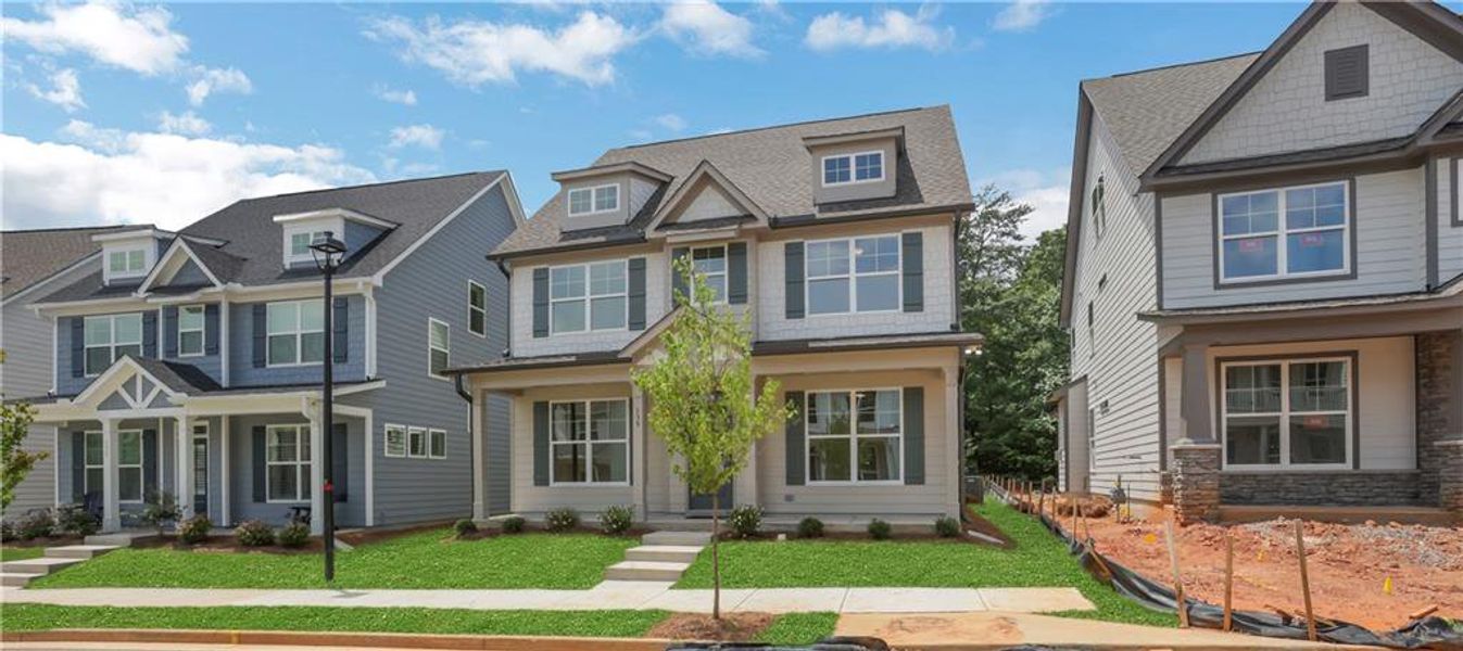 Front exterior of a new home in Marble Tree, Ball Ground, GA, highlighting curb appeal (Image 22).