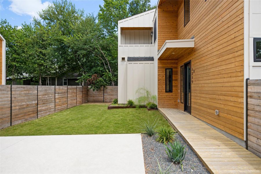 Exterior details and patio area of a home in , Austin (Image 22).