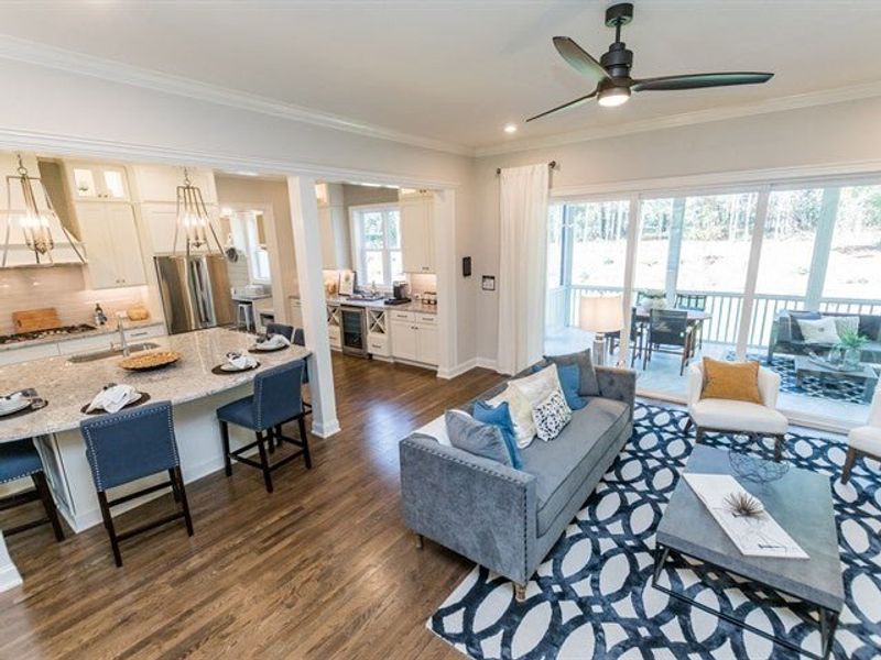 Representative furnished interior of a home built from the Whitaker by Homes by Dickerson in Cattail, Clayton (Image 10).