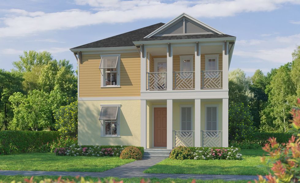 Representative exterior photo of a completed home built from the Santorini by ICI Homes in Laureate Park, Orlando, FL (Image 6).