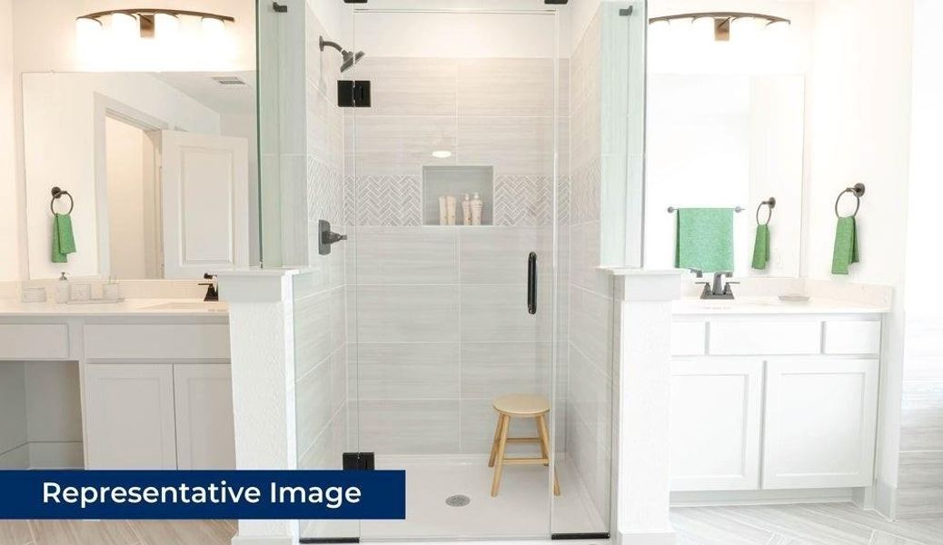 Furnished interior view inside a new home in The Abbey at Mercer Crossing, Farmers Branch (Image 11).