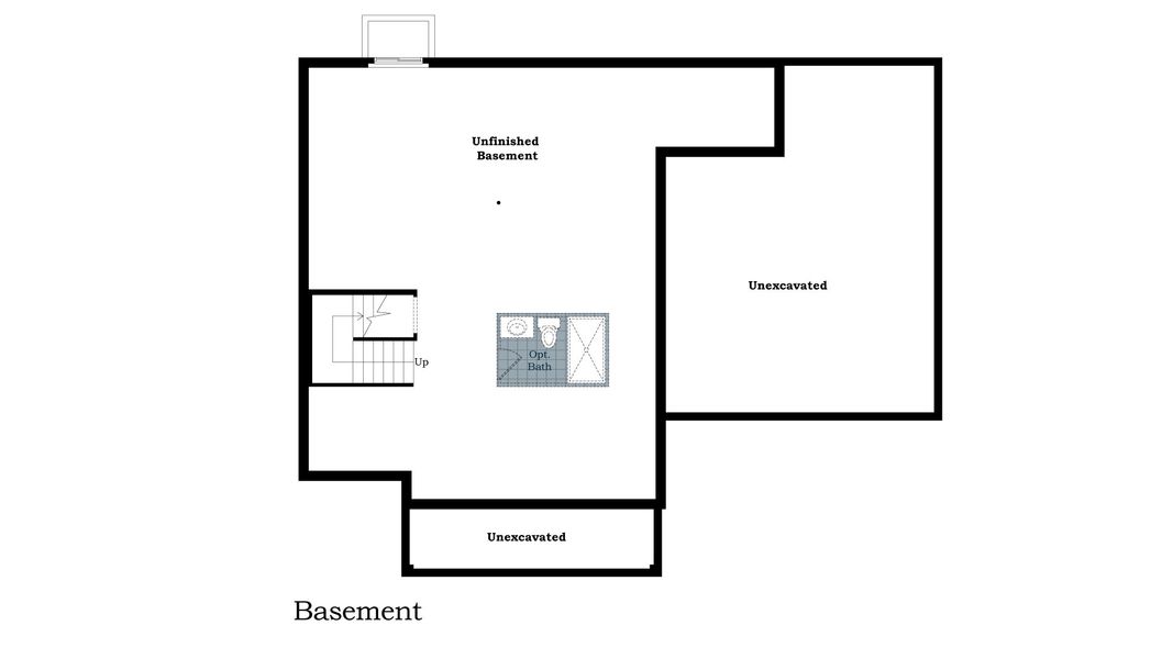 2D floor plan layout for the The Georgetown II Side Entry by Norfolk Homes in Fosdick Glen of Saline, Saline, MI (Image 5).