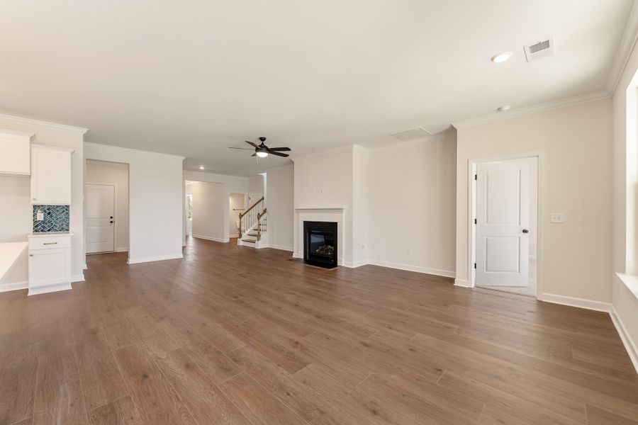 Spacious, unfurnished interior of a new home in Cottages at Lake Emory, Inman (Image 23). Spacious, unfurnished interior of a new home in Cottages at Lake Emory, Inman (Image 23).