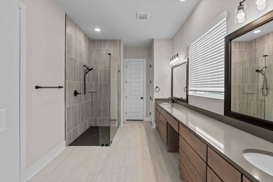 Furnished interior in a model home at Sienna Lakes in San Antonio (Image 23).