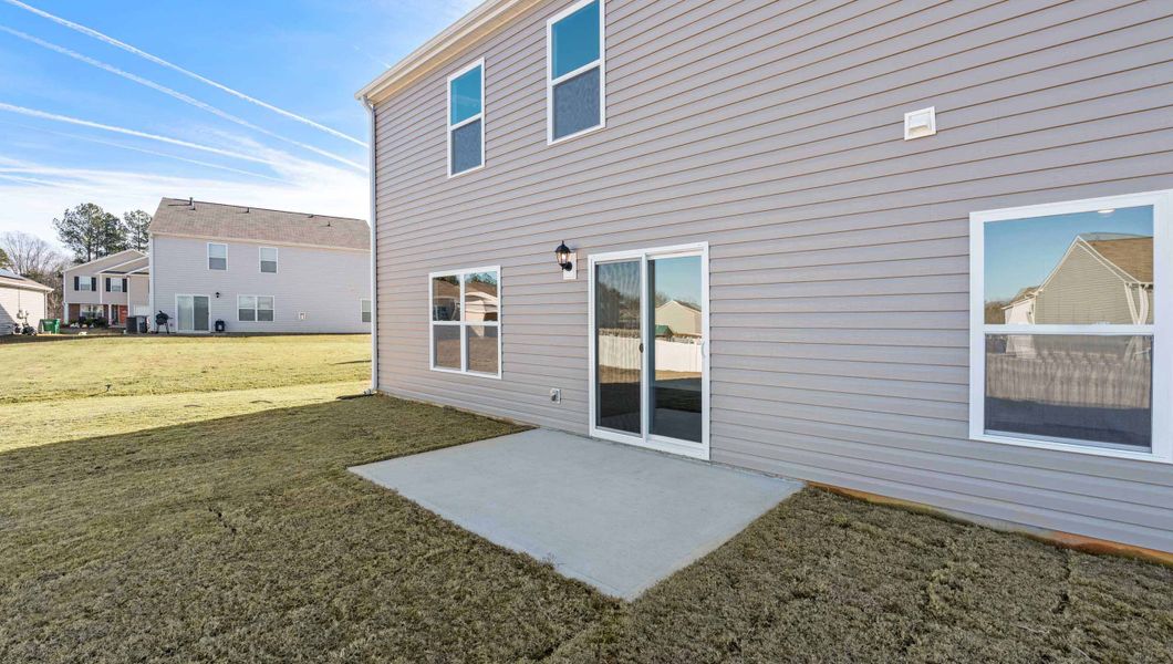 Exterior details and patio area of a home in Lightwood Cottages, Moore (Image 3). Exterior details and patio area of a home in Lightwood Cottages, Moore (Image 3).