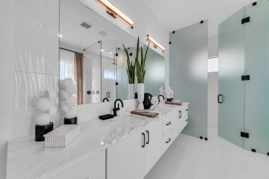 Representative furnished interior of a home built from the Silver Palm – Phase 2 by Medallion Home in Aqua, Bradenton (Image 48).