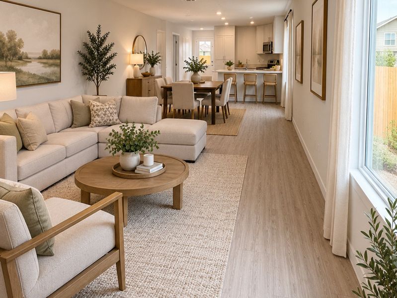Furnished interior view inside a new home in Sapphire Grove, San Antonio (Image 7).