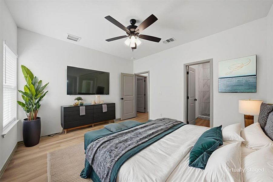 Primary Bedroom - virtually staged