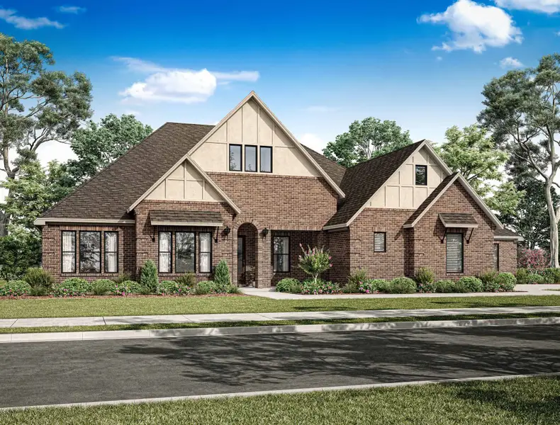 Representative exterior photo of a completed home built from the 3458 by Gracepoint Homes in The Manors, New Waverly, TX (Image 1). Representative exterior photo of a completed home built from the 3458 by Gracepoint Homes in The Manors, New Waverly, TX (Image 1).
