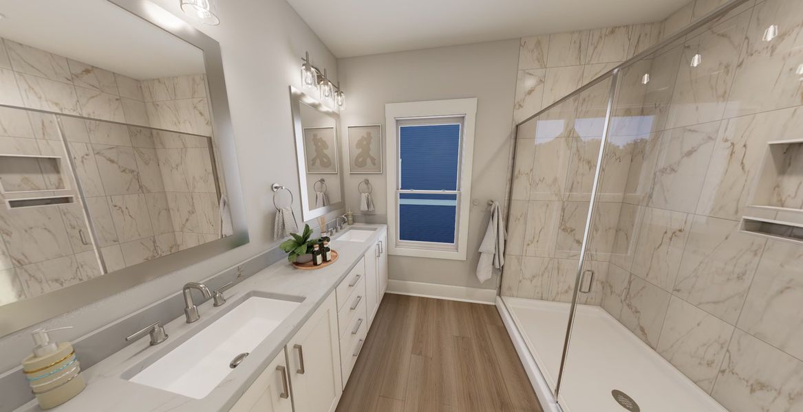 Representative furnished interior of a home built from the Hadley by Baker Residential in Atwater Station - Village Collection, Fuquay Varina (Image 9). Representative furnished interior of a home built from the Hadley by Baker Residential in Atwater Station - Village Collection, Fuquay Varina (Image 9).