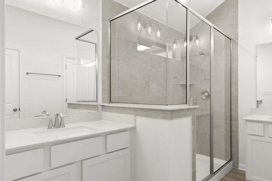 Furnished interior view inside a new home in Crosswinds, Kyle (Image 11).