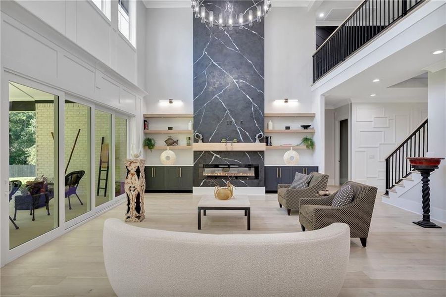 Furnished interior view inside a new home in , Suwanee (Image 32).