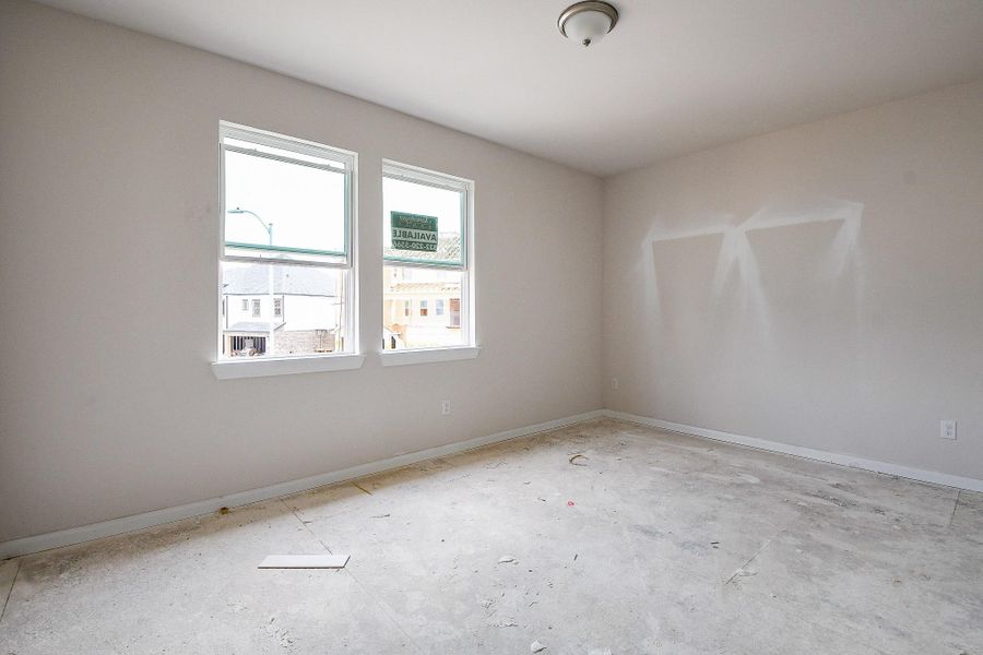 Step into the second bedroom. Step into the second bedroom.