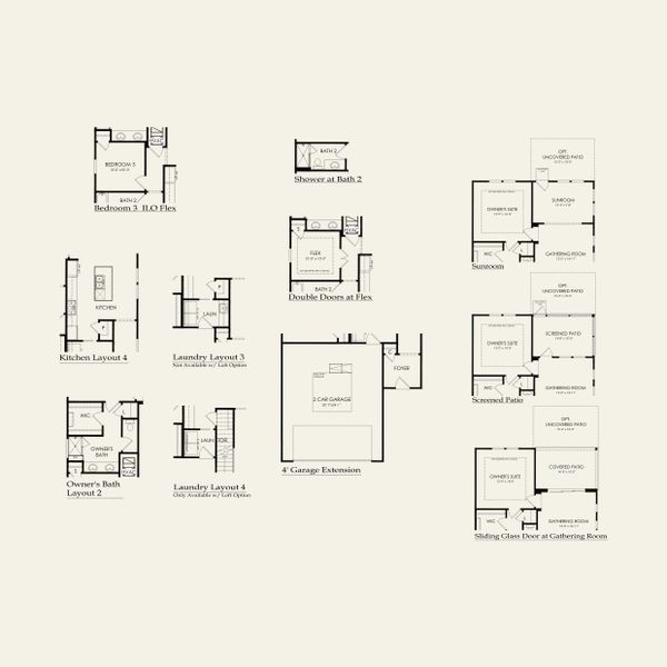 2D floor plan layout for the Hallmark by Del Webb in Del Webb Carolina Ridge, Midland, NC (Image 4).