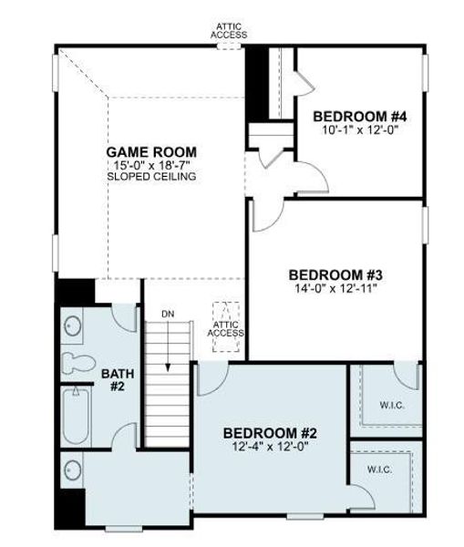 2D floor plan layout of this home in Marvida, Cypress, TX (Image 5).