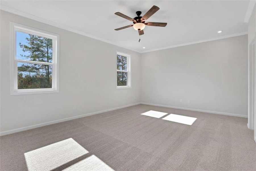 Spacious, unfurnished interior of a new home in The Paddocks at Doc Hughes, Buford (Image 42).