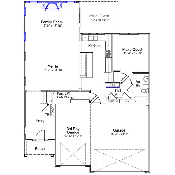 2D floor plan layout of this home in Rogers Spring, Graham, NC (Image 3).