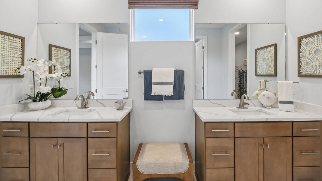 Representative furnished interior of a home built from the Marigold by DRB Homes in Ardisia Park, New Smyrna Beach (Image 49).