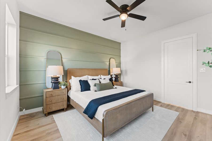 Representative furnished interior of a home built from the Plan 1458 by Faircroft Homes in Highland Gardens, Houston (Image 25).