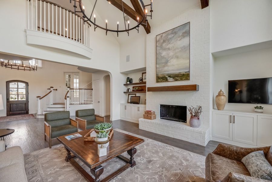 Furnished interior view inside a new home in King's Crossing - Phase 3, Allen (Image 7). Furnished interior view inside a new home in King's Crossing - Phase 3, Allen (Image 7).