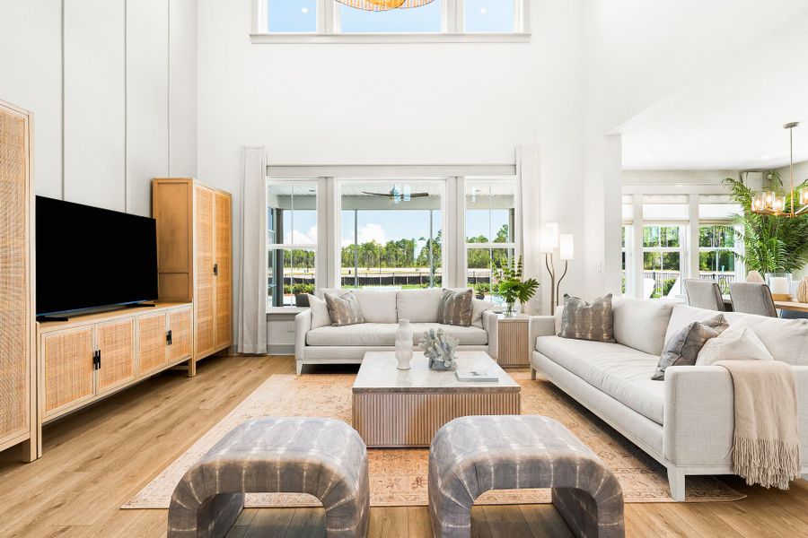 Furnished interior view inside a new home in Breakfast Point East, Panama City Beach (Image 14).