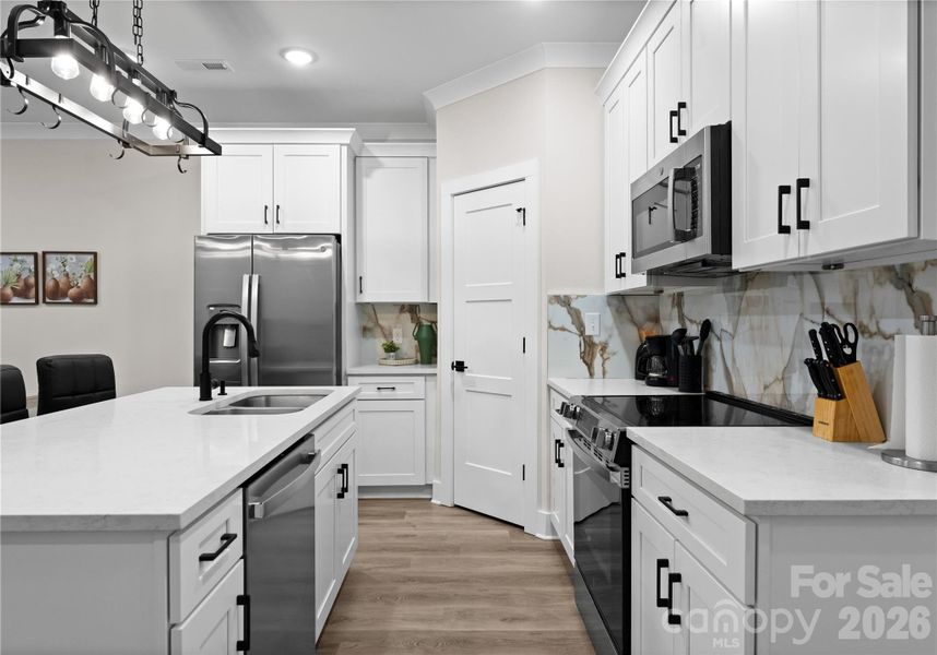 Furnished interior view inside a new home in , Charlotte (Image 8). Furnished interior view inside a new home in , Charlotte (Image 8).