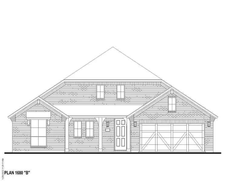 Plan 1680 Elevation B