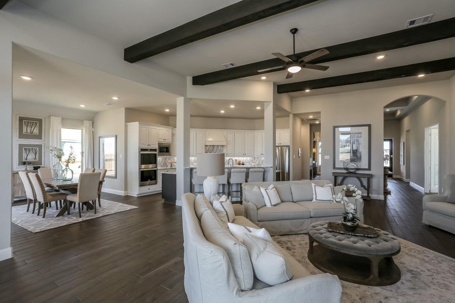 Furnished interior view inside a new home in Valencia: Hilltop Collection, Manvel (Image 47).