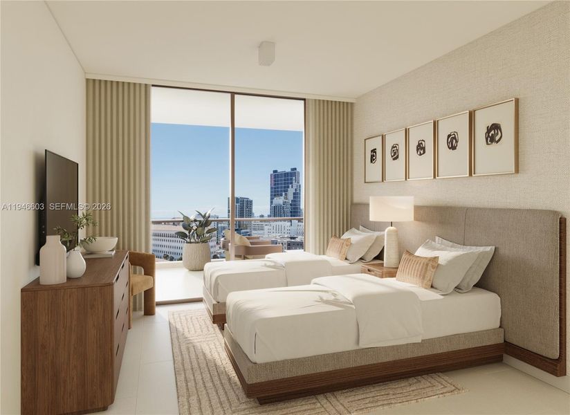 Furnished interior view inside a new home in Cassia, Coral Gables (Image 4).