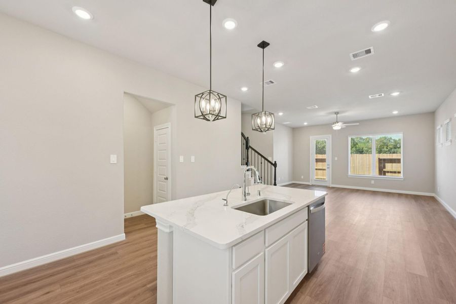 Furnished interior view inside a new home in Kemah Crossing - Luxe Series, Kemah (Image 8). Furnished interior view inside a new home in Kemah Crossing - Luxe Series, Kemah (Image 8).