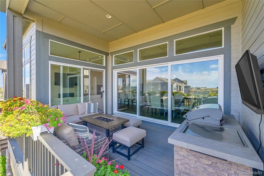 Covered Deck - Doors to Family & Dining Rooms