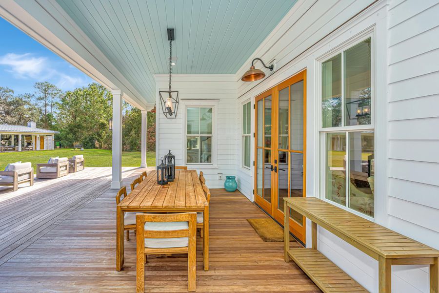 Exterior details and patio area of a home in , Johns Island (Image 3). Exterior details and patio area of a home in , Johns Island (Image 3).