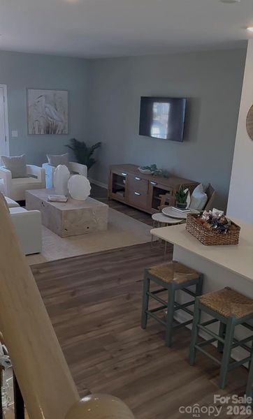 Family room area- model home photos