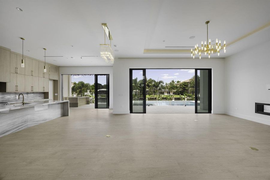 foyer looking at living dining outdoors foyer looking at living dining outdoors