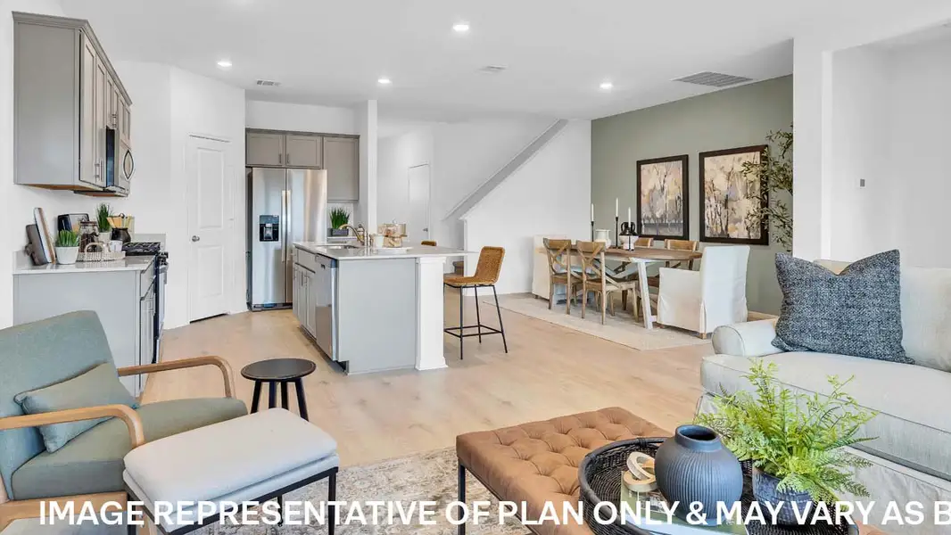 Furnished interior view inside a new home in Trails at Wildhorse, Austin (Image 4).