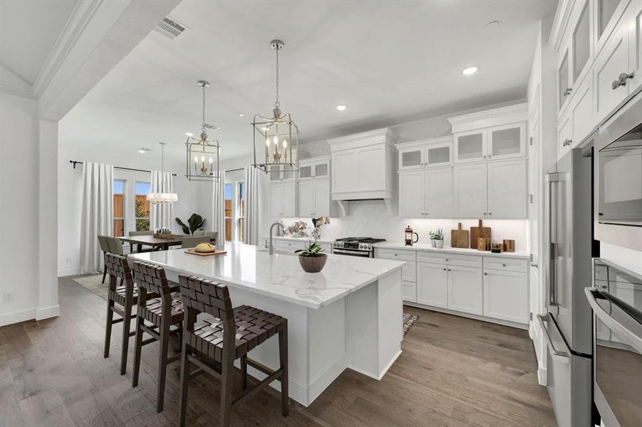 Furnished interior view inside a new home in Kreymer at the Park, Wylie (Image 12).