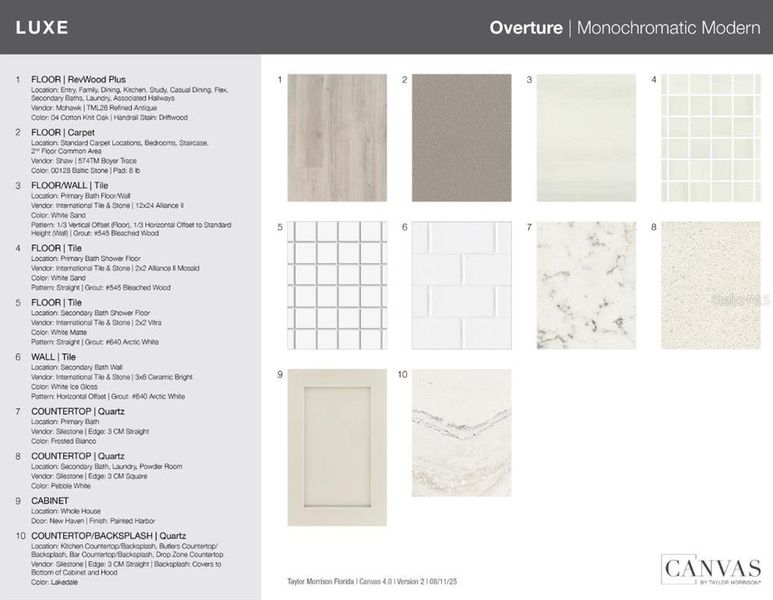 Sample of building materials used in homes in Skye Ranch Community Group Page, Sarasota (Image 20).