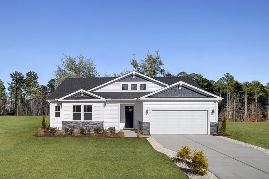 Representative exterior photo of a completed home built from the Allegheny by Mattamy Homes in Clarabella, Fuquay Varina, NC (Image 22).