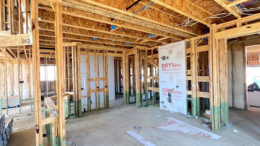 Construction progress - primary bedroom