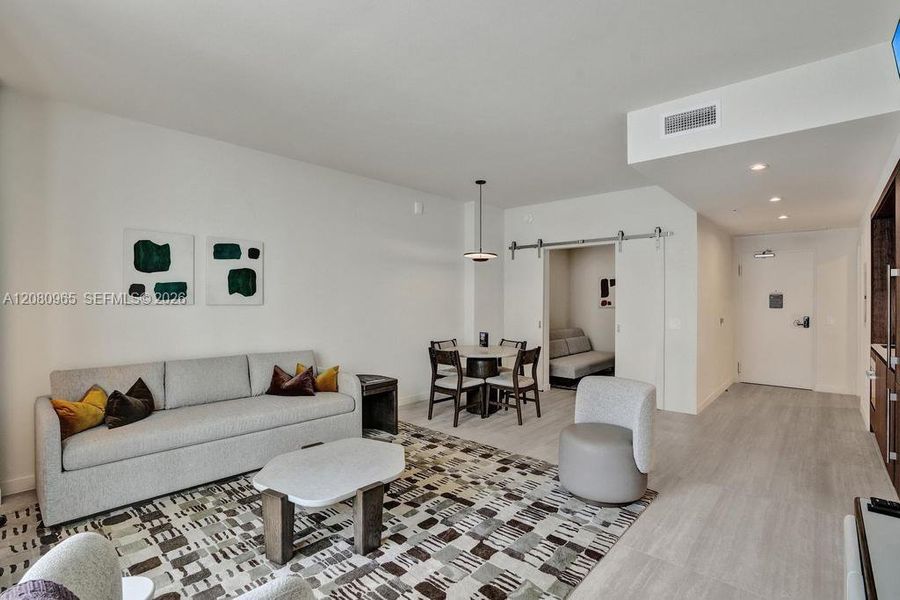 Furnished interior view inside a new home in , Miami (Image 22).