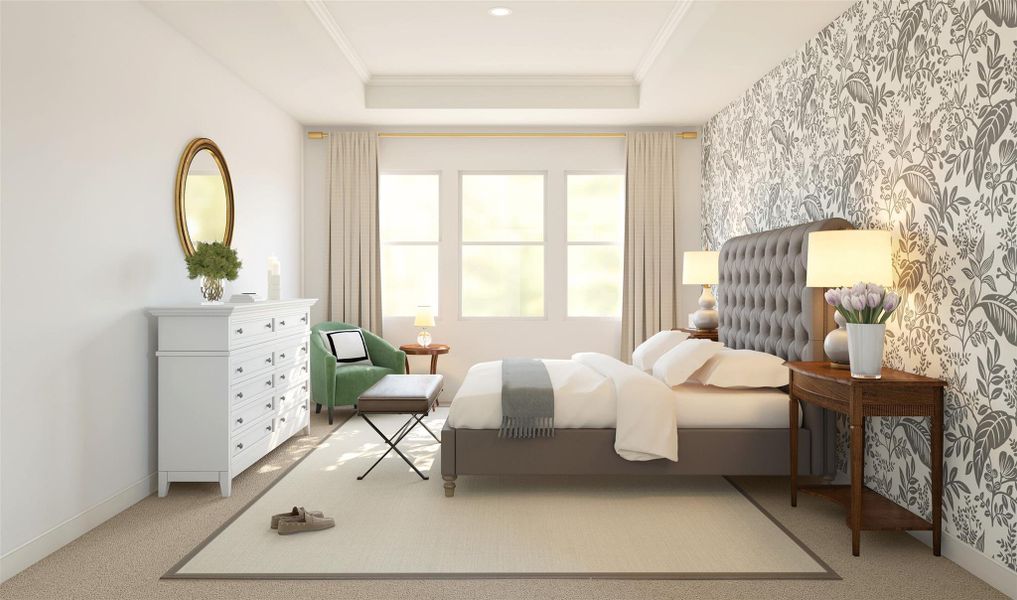 Spacious primary suite (*Artist rendering used for illustration purposes only.)