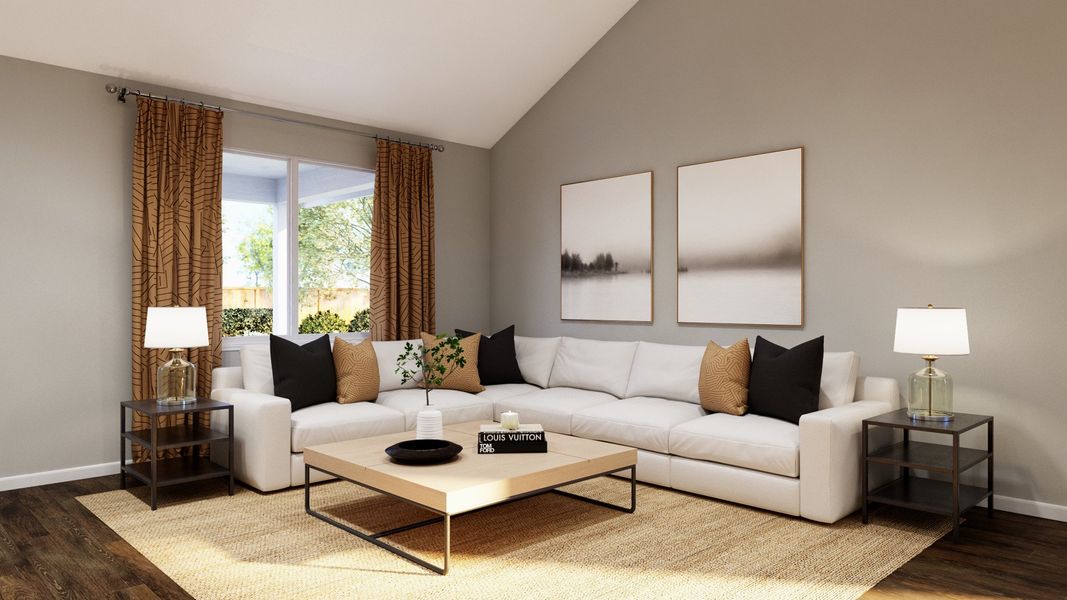 Representative furnished interior of a home built from the The Lazio - Buffalo Crossing by Legend Homes in Lake Conroe Area Homes, Montgomery (Image 10).