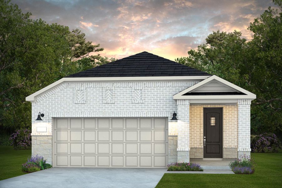 Representative exterior photo of a completed home built from the Hallmark by Del Webb in Del Webb Fulshear, Fulshear, TX (Image 14). Representative exterior photo of a completed home built from the Hallmark by Del Webb in Del Webb Fulshear, Fulshear, TX (Image 14).