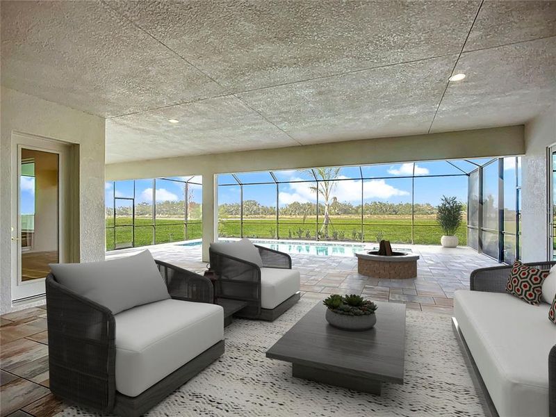 Exterior details and patio area of a home in Hampton Lakes, Sarasota (Image 33). Exterior details and patio area of a home in Hampton Lakes, Sarasota (Image 33).