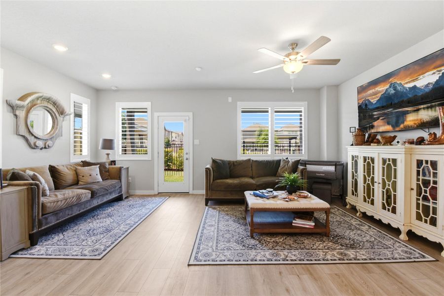 Furnished interior view inside a new home in Dunvale Village - Townhome Collection, Houston (Image 30).