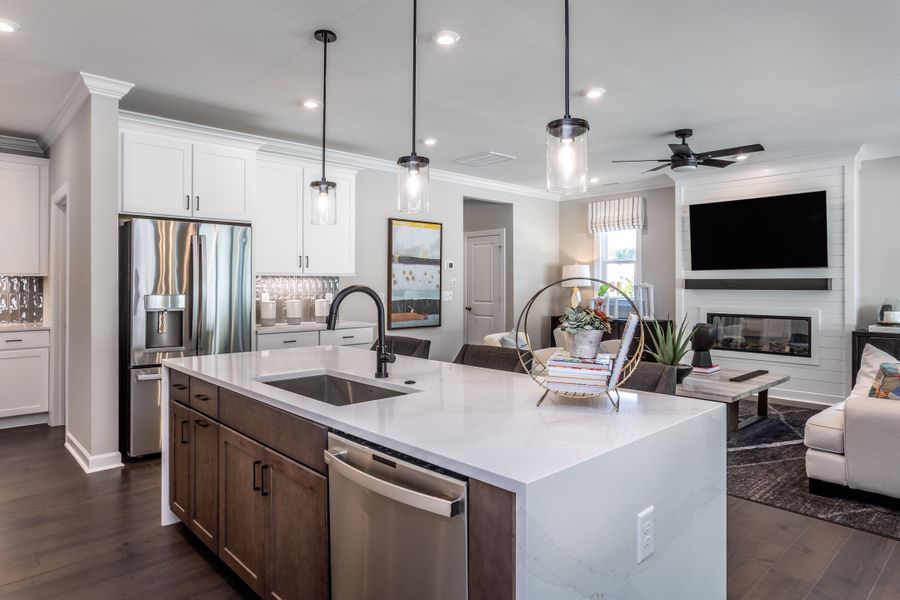 Representative furnished interior of a home built from the Rowan by Tri Pointe Homes in The Townes at Willow Park, Cary (Image 5).
